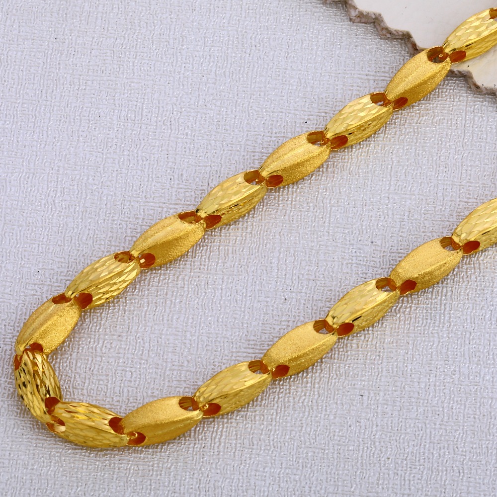 916 Gold Men's Gorgeous Choco Chain MCH385 - Image 2
