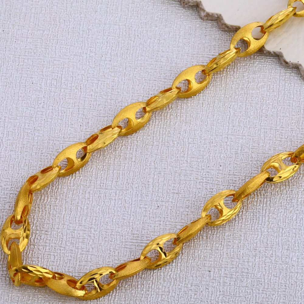 916 Gold Men's Fancy Choco Chain MCH384 - Image 2