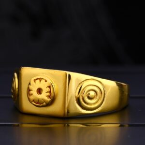 22Ct Men's Plain Hallmark Delicate  Gold  Ring MPR137