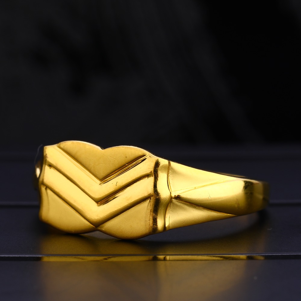 22Ct Men's Plain Hallmark Classic Gold  Ring MPR135