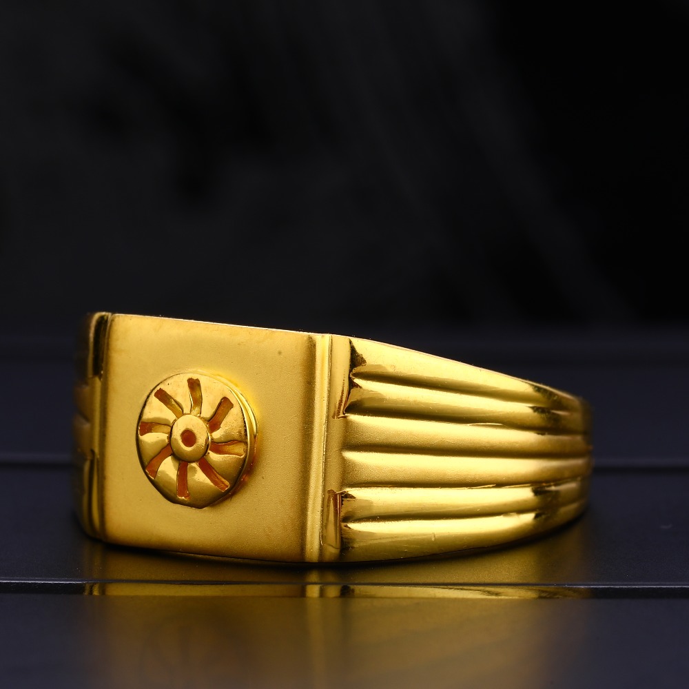22Ct Men's Plain Stylish Gold  Ring MPR131