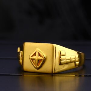 22Ct Men's Plain Designer Gold  Ring MPR127