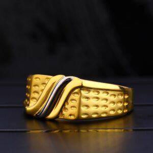22KT Men's Plain Fancy Gold  Ring MPR114