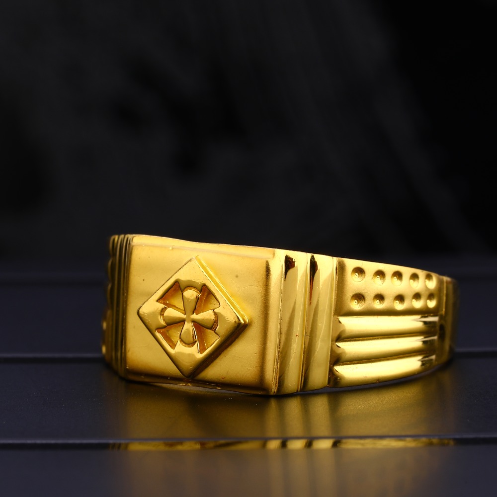 916 Gold Men's Hallmark Classic Plain Ring MPR104