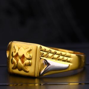 916 Gold Men's Hallmark Plain Ring MPR103