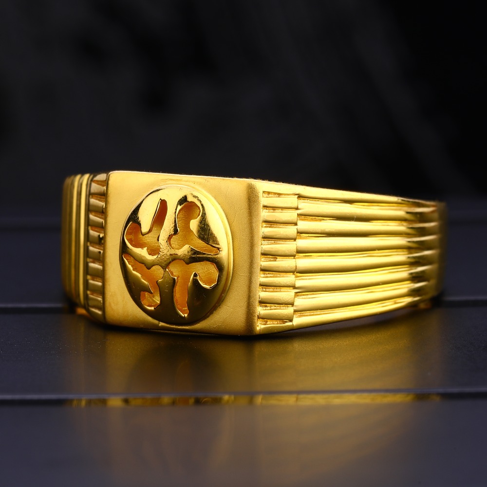 916 Gold Men's Delicate Plain Ring MPR98