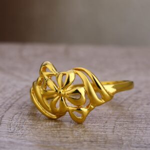 750 Gold Ladies Delicate Plain Ring LPR462