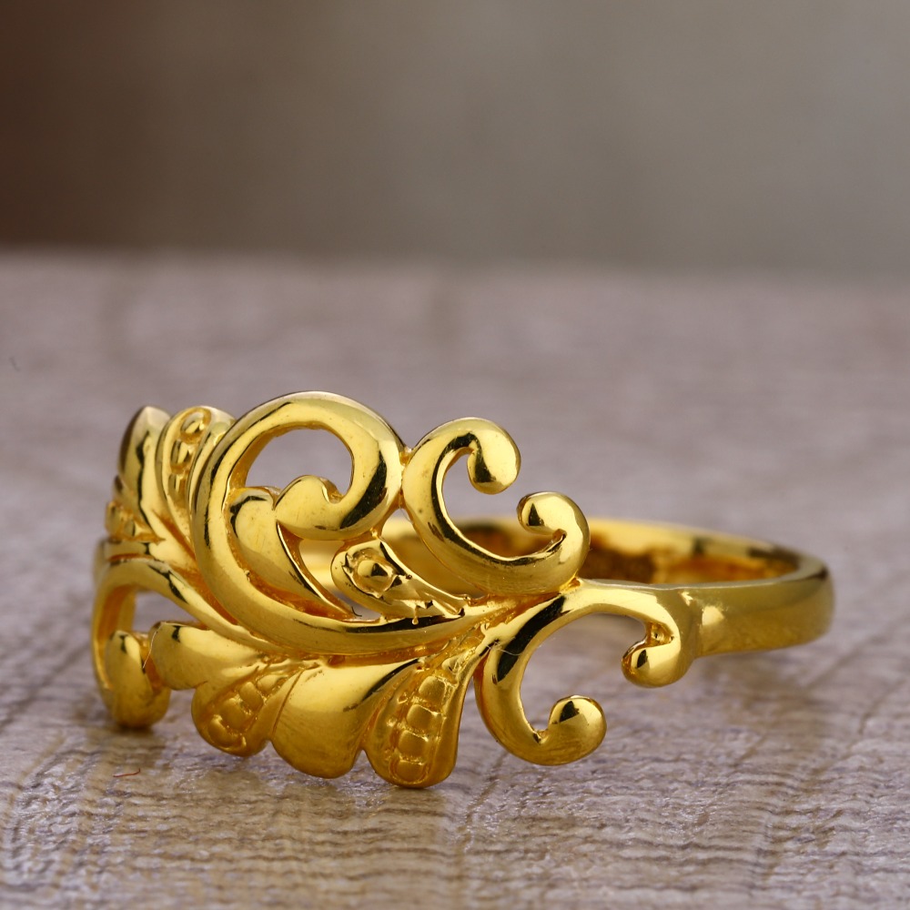 22CT Gold Women's Gorgeous Plain Ring LPR456