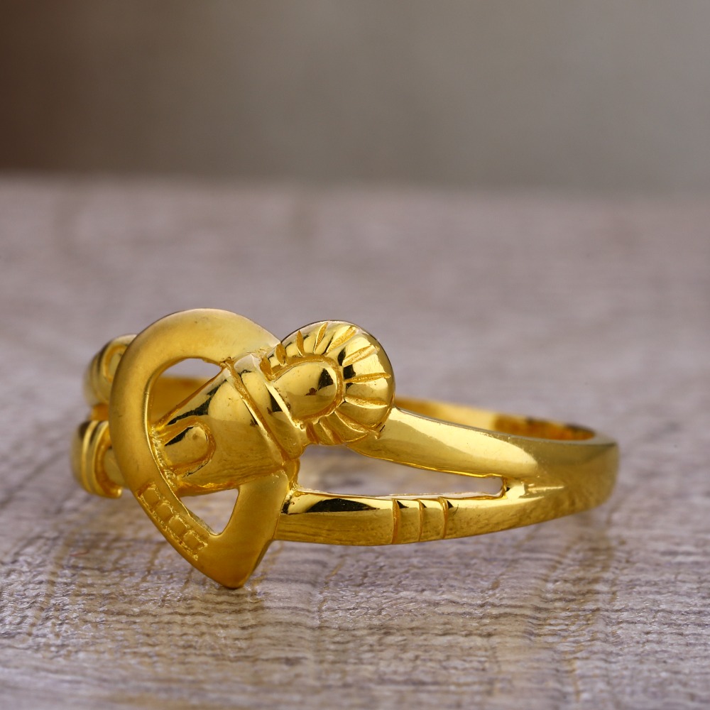 22CT Gold Women's  Classic Plain Ring LPR451