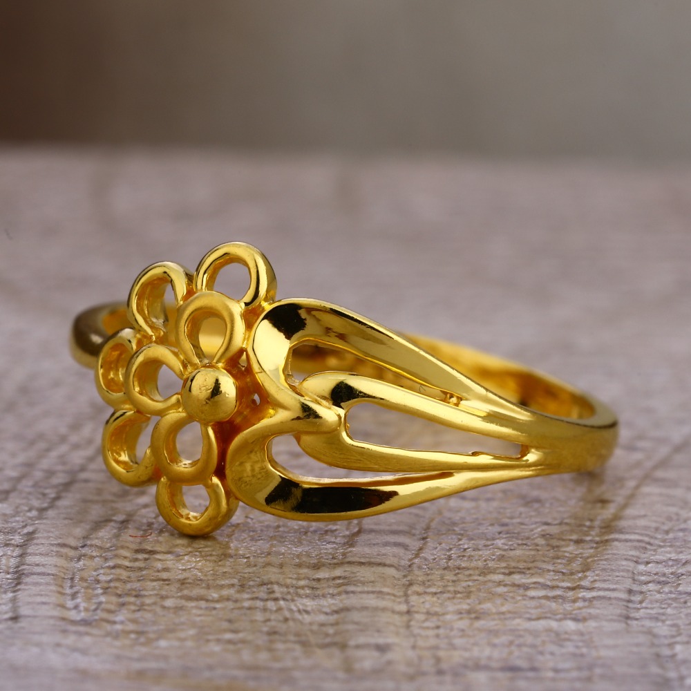 22CT Gold Hallmark Stylish Plain Ring LPR449