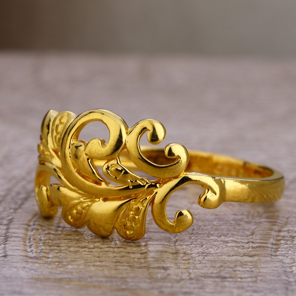 22CT Gold Hallmark  Delicate  Plain Ring LPR445