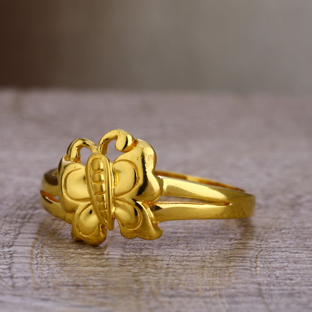 22kt Gold Women's Gorgeous Hallmark Plain Ring LPR432