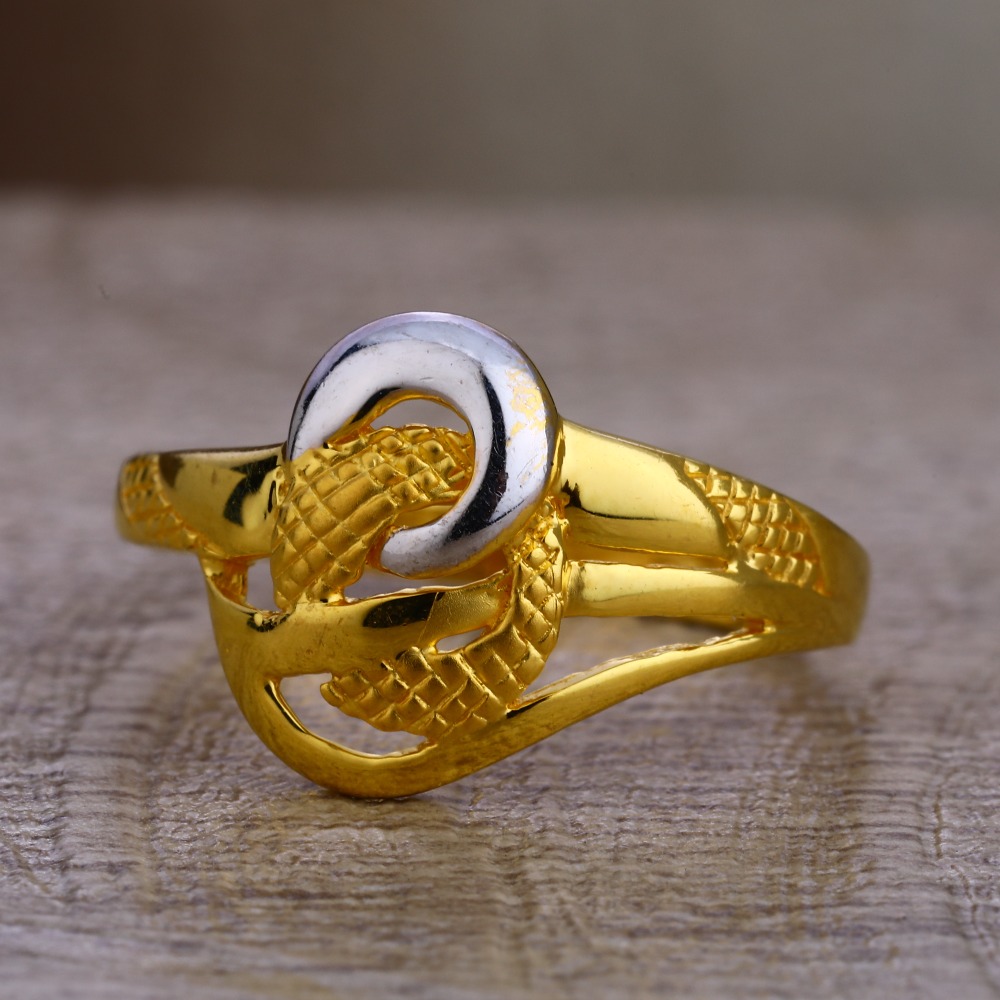 22kt Gold Women's Fancy Hallmark Plain Ring LPR431