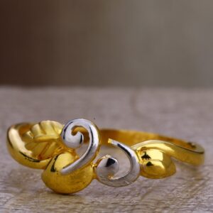 22KT Gold Women's Delicate Plain Ring LPR421