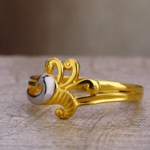 22KT Gold Hallmark Fancy Plain Ladies Ring LPR416