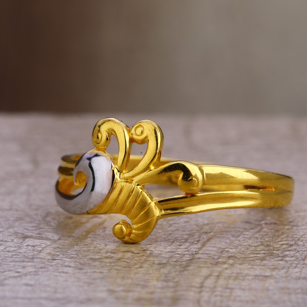 22KT Gold Hallmark Fancy Plain Ladies Ring LPR416