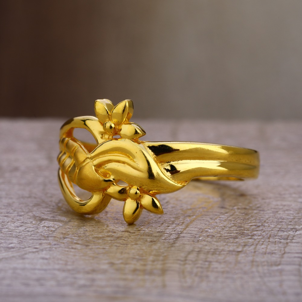 22KT Gold Hallmark Exclusive  Plain Ladies Ring LPR415