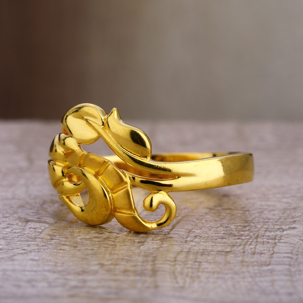 22KT Gold Plain Gorgeous Ladies Ring LPR409