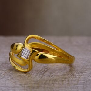 916 Gold Women's  Classic Plain Ring LPR396