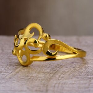916 Gold Women's Plain Ring LPR395