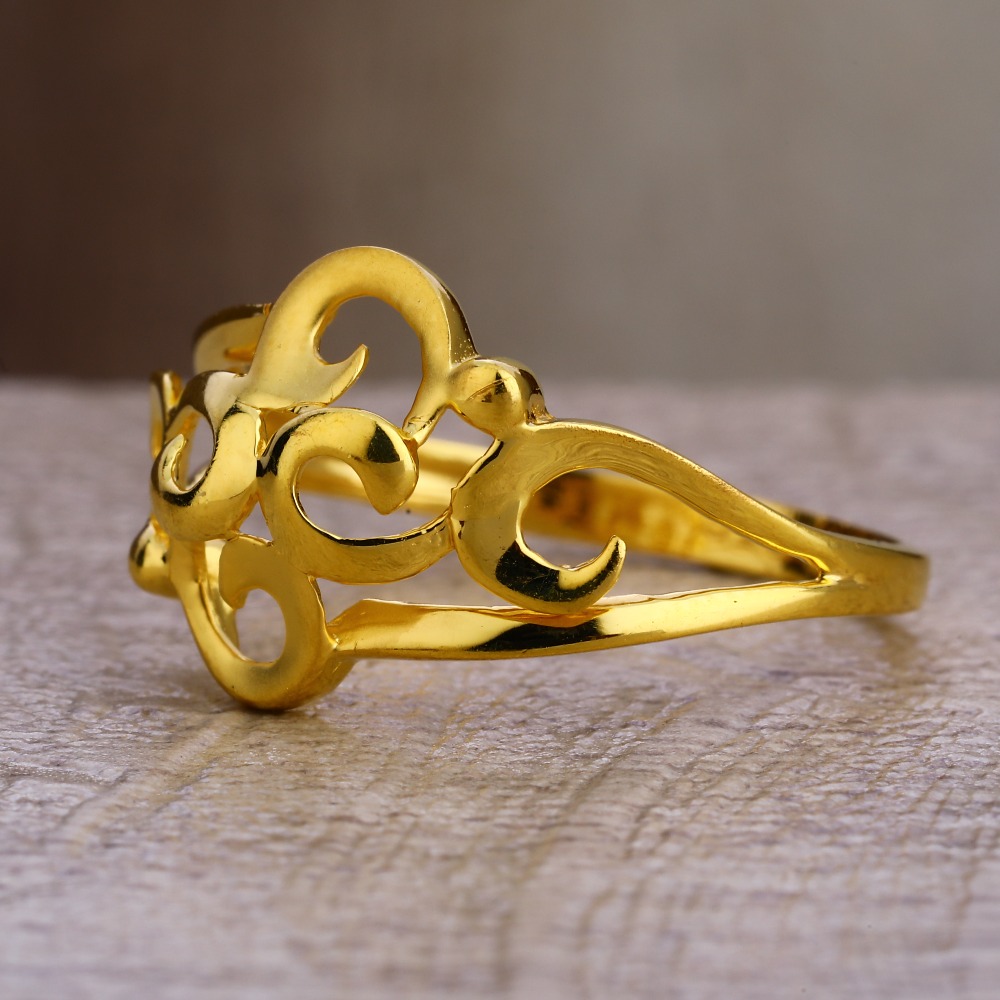 916 Gold Women's Plain Ring LPR395