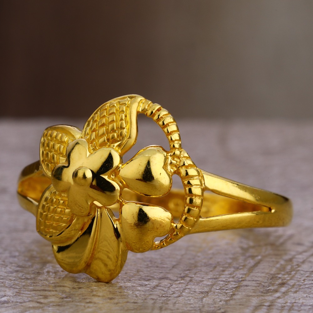 916 Gold Ladies Hallmark Fancy  Plain Ring LPR392