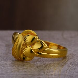 916 Gold Ladies Hallmark Delicate Plain Ring LPR390
