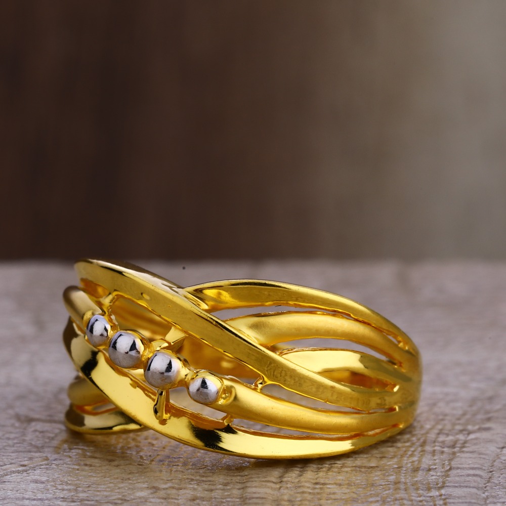 916 Gold Ladies Hallmark Plain Ring LPR387