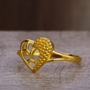916 Gold Ladies Delicate Plain Ring LPR382