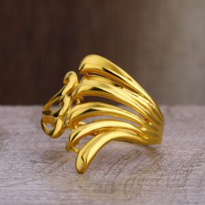 916 gold ladies designer plain ring lpr381