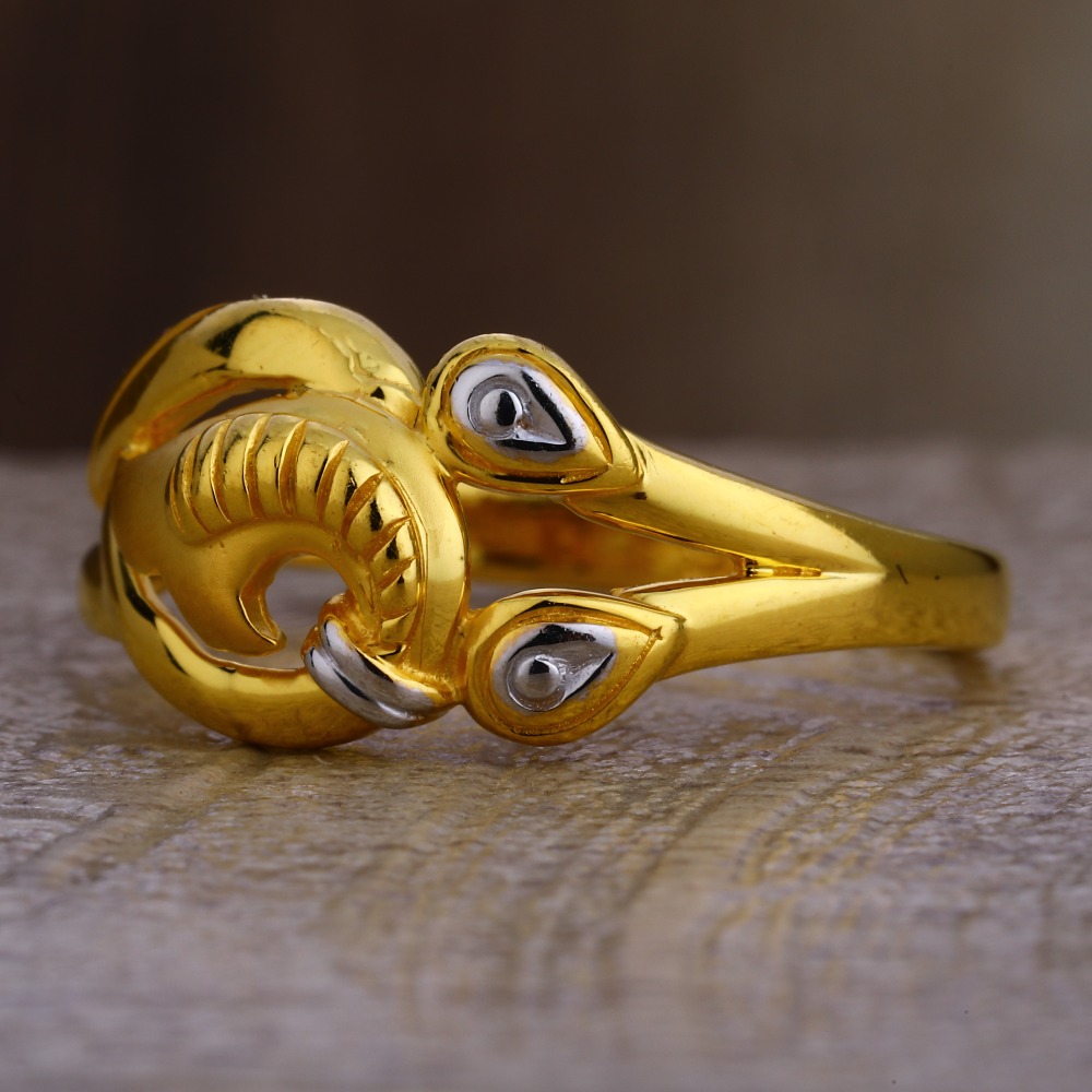 916 gold ladies plain ring lpr379