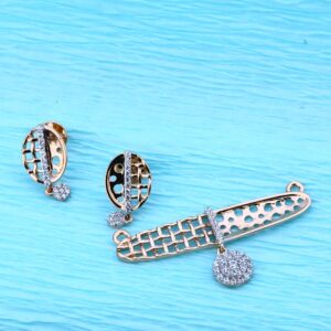 750 Rose Gold CZ Designer Pendant  Set RMPN92