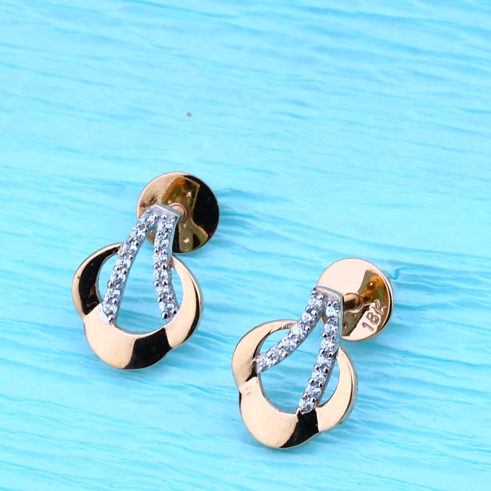 750 Rose Gold CZ Delicate Pendant RMPN91 - Image 2