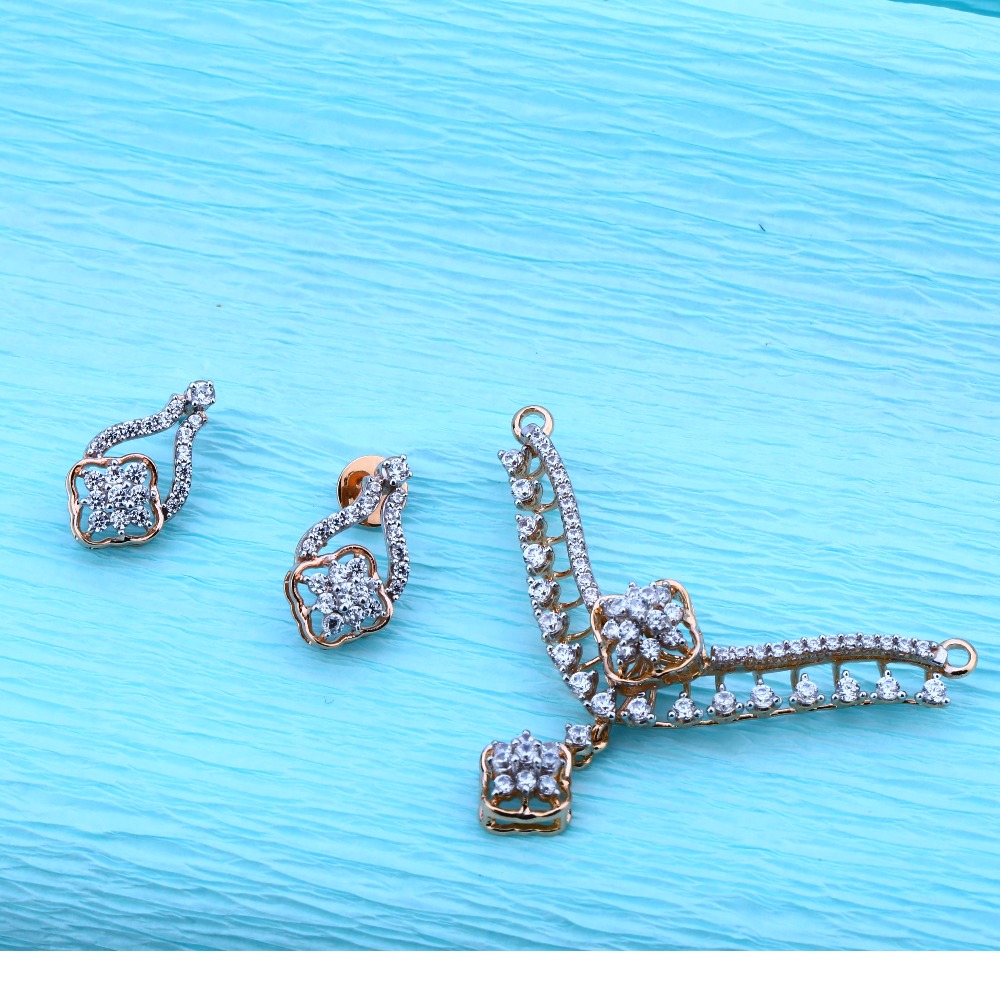 750 Rose Gold CZ Pendant RMPN88
