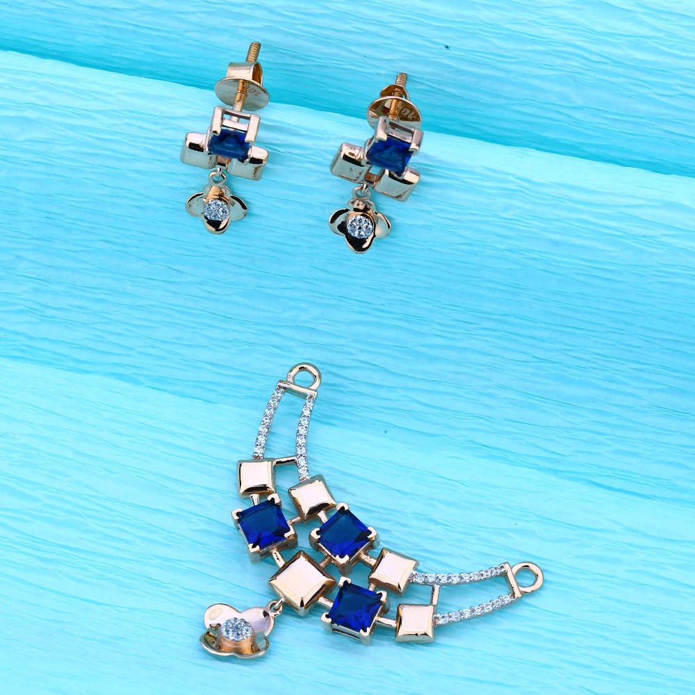750 Rose Gold Stylish Ladies Pendant RMPN87