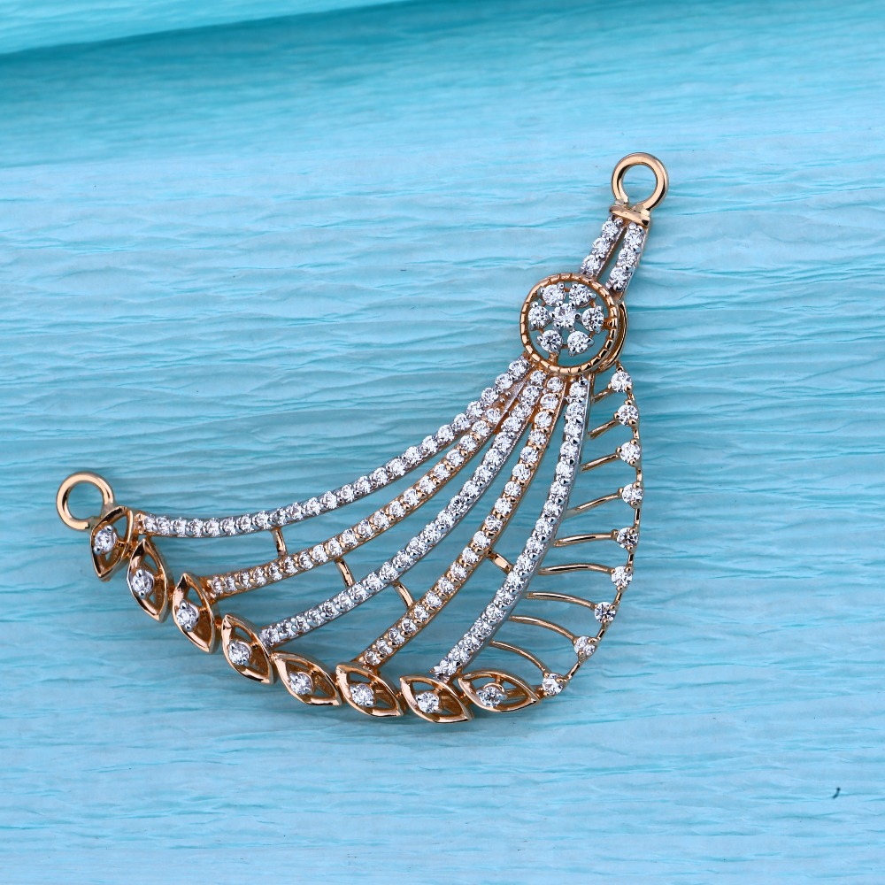 750 Rose Gold Cz Hallmark Exclusive Pendant  RMPN61