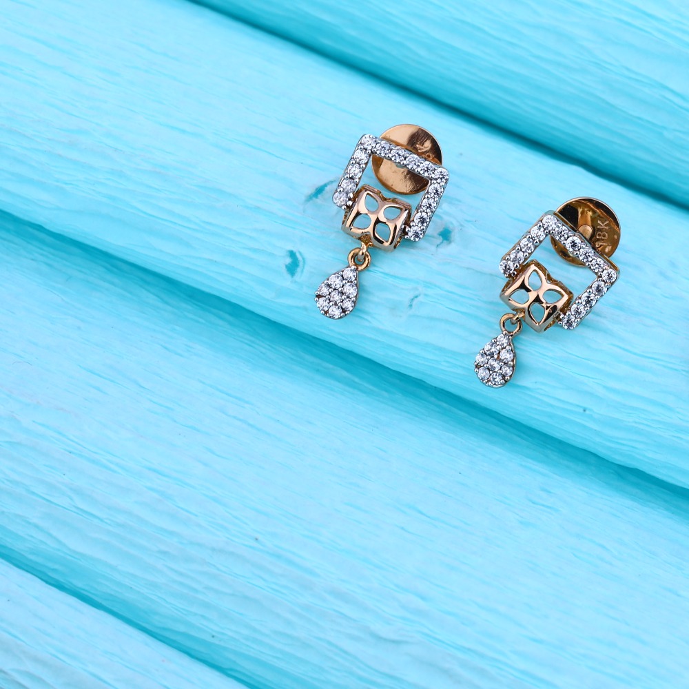 750 Rose Gold Cz Hallmark Pendant Set RMPN57 - Image 2