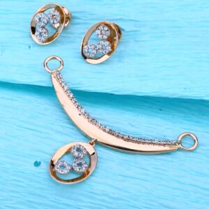 750 Rose Gold Women's Fancy Pendant Set RMPN118