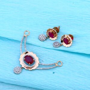 750 Rose Gold Women's Exclusive Pendant Set RMPN117