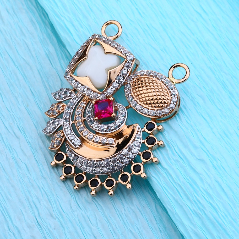 18KT Rose Gold  Exclusive CZ Mangalsutra Pendant RMPN79