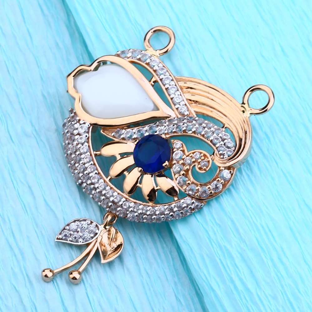 18KT Rose Gold  Delicate CZ Mangalsutra Pendant RMPN78