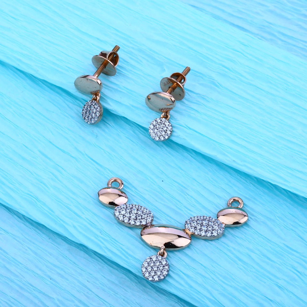 18KT Rose Gold Women's Designer Pendant Set  RMPN34