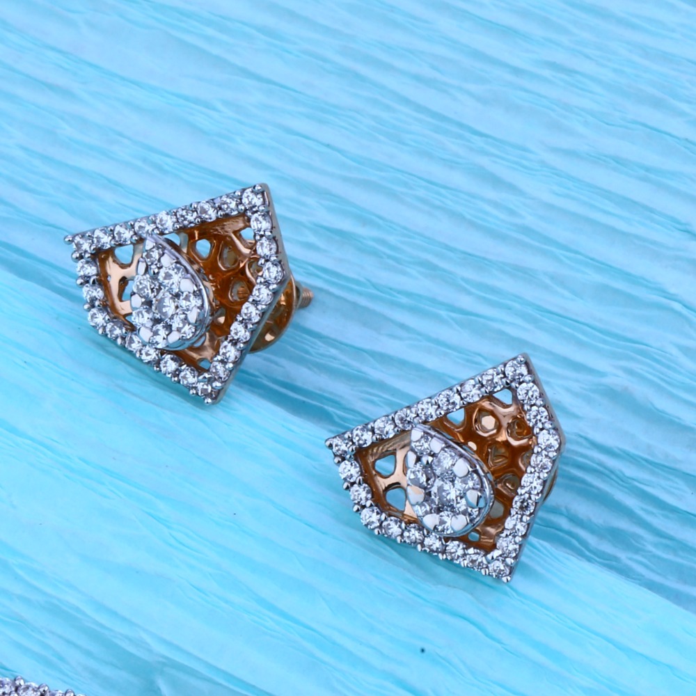 18KT Rose Gold Cz Exclusive Pendant Set RMPN28 - Image 2
