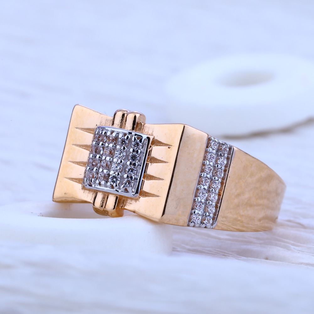 750 Rose Gold Gorgeous Hallmark Men's  Ring RMR54