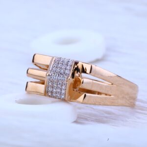 750 Rose Gold Fancy Hallmark Men's  Ring RMR53