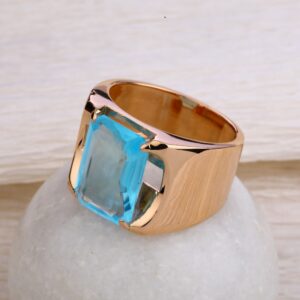 750 Rose Gold Delicate Hallmark Men's  Ring RMR58