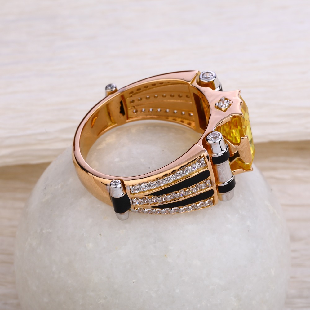 750 Rose Gold Designer Hallmark Men's Ring RMR57 - Image 3