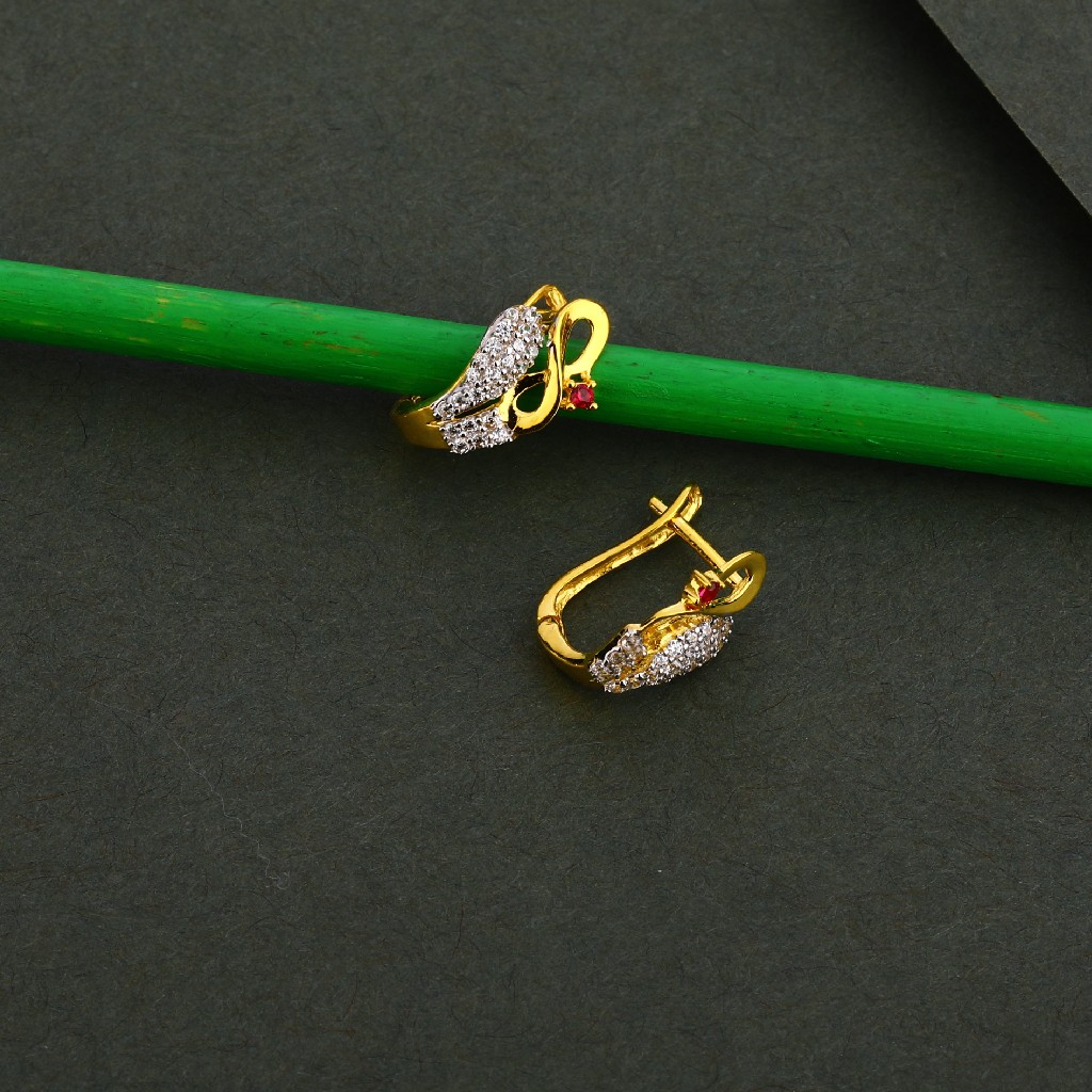 750 Gold Cz Stylish Earring Bali LFB110