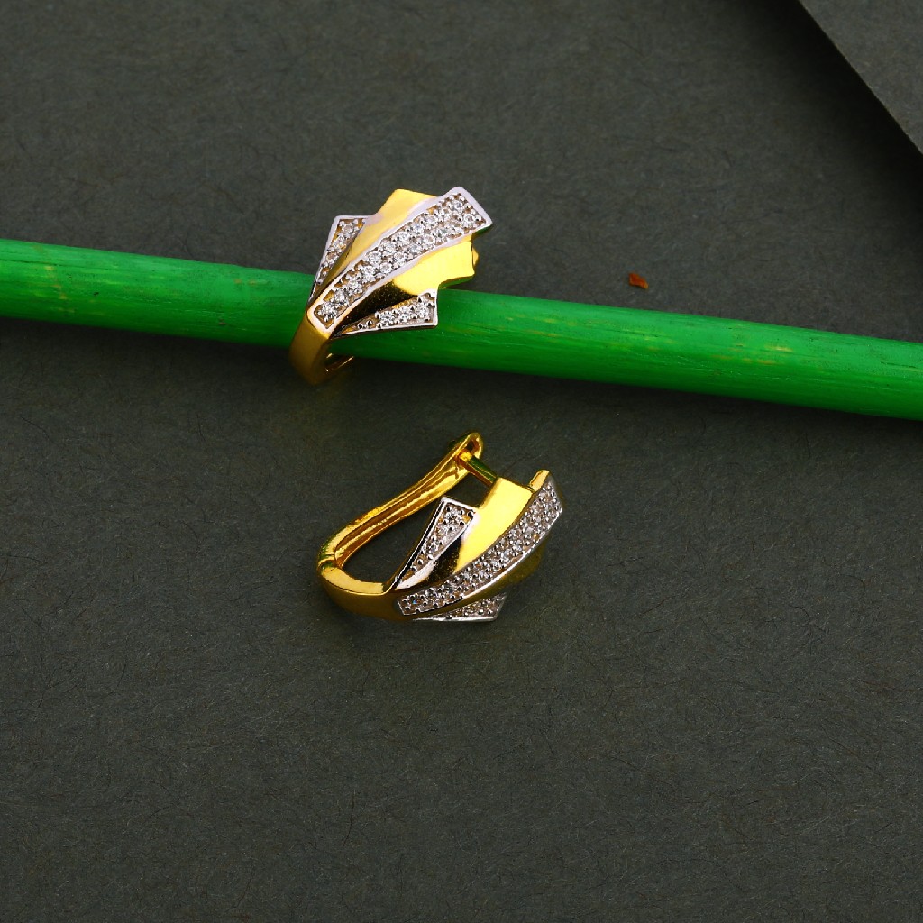 750 Gold Cz Designer Earring Bali LFB113