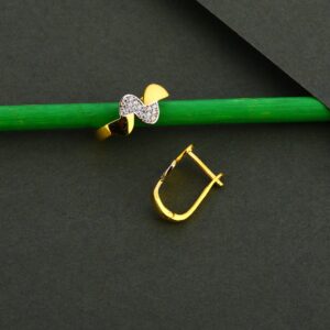 750 Gold Cz Hallmark Earring  Bali LFB137